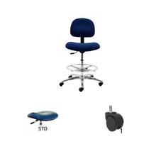 24" H - 34" H Bench Height Fabric Chair No Arms AL10-F