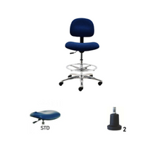 24" H - 34" H Bench Height Fabric Chair No Arms AL10-F