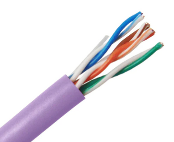 24 AWG PE/PVC Patch Cord Category 6 1000 FT Reel Violet Jacket Cable 10032691