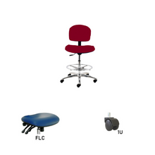 24" H - 34" H Bench Height Fabric Chair No Arms AL10-F