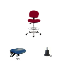 24" H - 34" H Bench Height Fabric Chair No Arms AL10-F