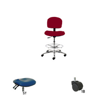 24" H - 34" H Bench Height Fabric Chair No Arms AL10-F