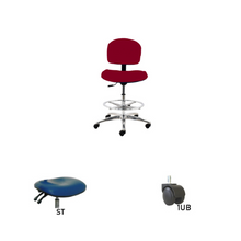 24" H - 34" H Bench Height Fabric Chair No Arms AL10-F