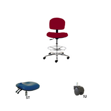 24" H - 34" H Bench Height Fabric Chair No Arms AL10-F