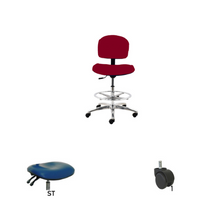 24" H - 34" H Bench Height Fabric Chair No Arms AL10-F