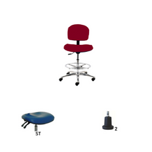 24" H - 34" H Bench Height Fabric Chair No Arms AL10-F