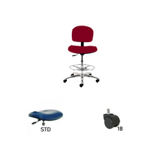 24" H - 34" H Bench Height Fabric Chair No Arms AL10-F