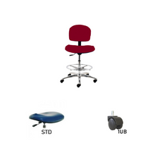 24" H - 34" H Bench Height Fabric Chair No Arms AL10-F