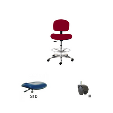 24" H - 34" H Bench Height Fabric Chair No Arms AL10-F
