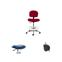 24" H - 34" H Bench Height Fabric Chair No Arms AL10-F