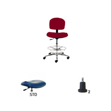 24" H - 34" H Bench Height Fabric Chair No Arms AL10-F