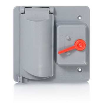 Two Gang Weatherproof Cover Gray WP2SG-GY