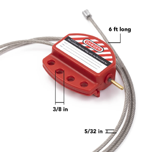 Adjustable Cable Lockout With 6 Foot Cable - CABLO