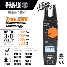 ELECTRICAL TESTER, OPEN JAW FORK METER, AC AUTO-RANGING, 200 AMP - CL360