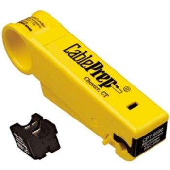 Yellow Cable Stripping One Blade installed in Tools and One Black Blade Cartridges loose in the bag CPT-6590S