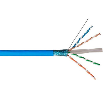 22 AWG Category 6 Riser U/FTP 1000FT Reel Teal Outdoor Cable 11101314