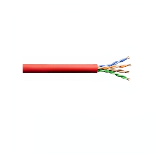 4 Pair 23 AWG Riser Cat6 Premise Solid Annealed Copper Cable Yellow 77-272-6A 1000 ft Plywood Reel