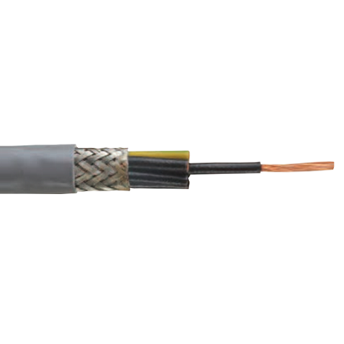 1.0mm 2C Bare Copper Shielded TC Braid LSZH 300/500V Controlflex CY-LSF Flexible Cable