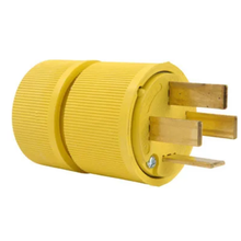 60A 4 Pole 20 Wire Yellow Gator Grip Straight Blade Plug D1861