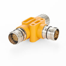 12 Pin M23 Tee Splitter Male to Female Connector PCM-S-0493