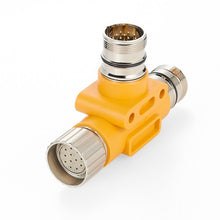 12 Pin M23 Tee Splitter Male to Female Connector PCM-S-0493