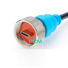 3.1 USB C Male to Male Panel Ruggedized Cable with Cap PCM-0597 (Pack of 10)