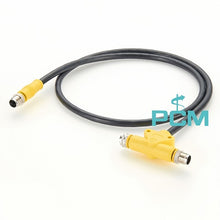 M12 M Coding 2-Way T Splitter Cable PCM-S-0454