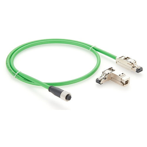 M12 D Code Female to RJ45 8P4C Industrial Ethernet Cable PCM-0645