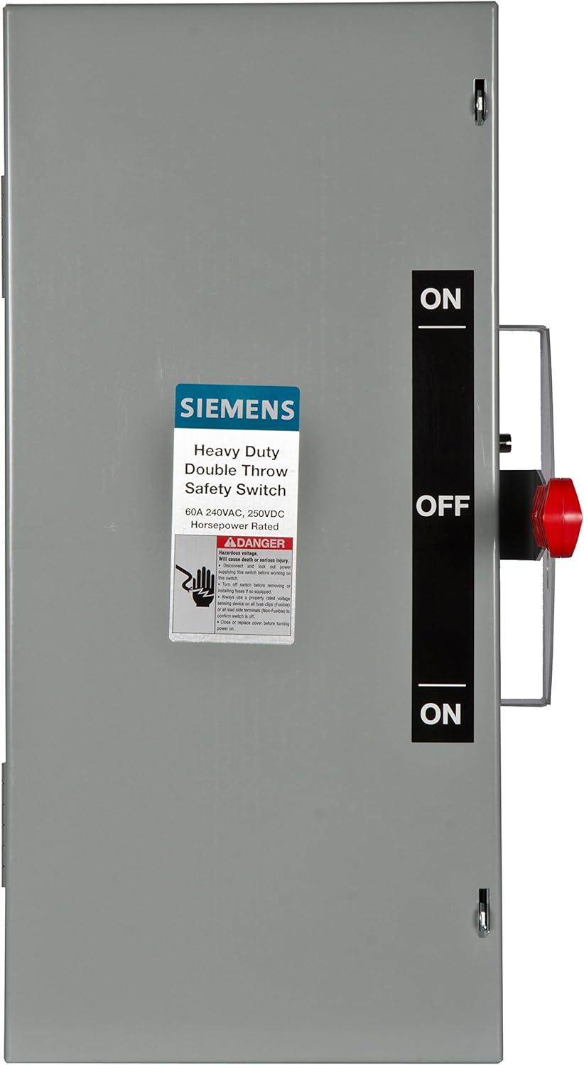 60A 240V 200KA Non Fusible Double Throw Safety Switch DTNF322