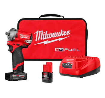 12V Milwaukee M12 FUEL Cordless Compact Brushless 3/8