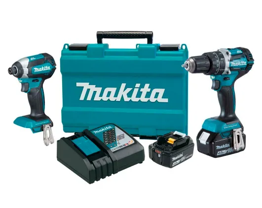 18V Brushless Makita 4.0Ah Cordless Hammer Drill & Impact Driver Combo Kit XT269M