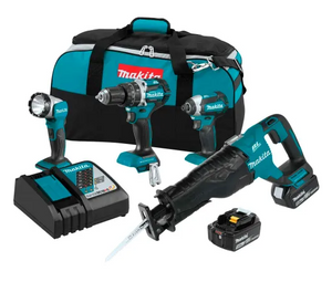 18V Cordless 5.0Ah Lithium-Ion Brushless 1500 lbs Torque 4-Pc Combo Kit XT447T