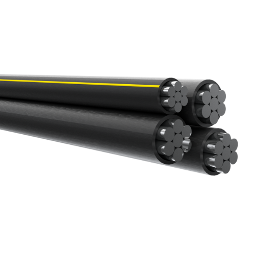 250' 2-2-2-4 Dyke Quadruplex Aluminum Conductor Underground Direct Bur