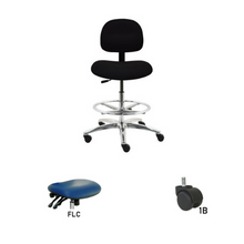 24" H - 34" H Bench Height Fabric Chair No Arms AL10-F