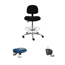24" H - 34" H Bench Height Fabric Chair No Arms AL10-F