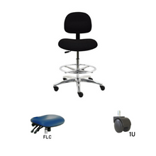 24" H - 34" H Bench Height Fabric Chair No Arms AL10-F