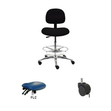 24" H - 34" H Bench Height Fabric Chair No Arms AL10-F