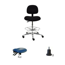 24" H - 34" H Bench Height Fabric Chair No Arms AL10-F