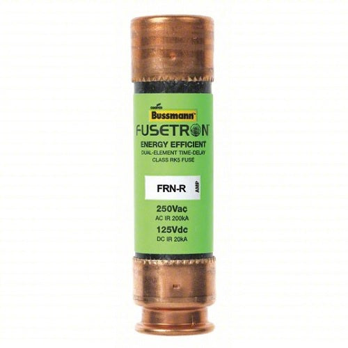 BUSSMANN Fuse: 20 A, 250V AC, 2 in L x 9/16 in dia Fuse Size, Cylindrical Body, FRN-R-20
