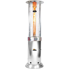32000 BTU Heavy Duty Shine Round Flame Tower Heater Stainless Steel OH-SS32-7M