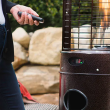 35000 BTU Round Flame Tower Heater w/ Remote Control Hammered Bronze OH-BZ32-7R