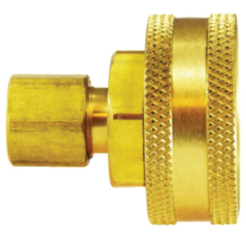 3/8 Inch Compression 3/4 Inch FGH Straight Swivel Adapter Brass 30051