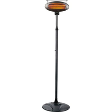 1500W 120V Hiland Freestanding Electric Heater for Automatic overheat protection in Black Finish HIL-1500DI