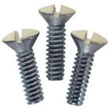 6-32 X 1/2 Inch Oval Head Slotted Machine Ivory Plate Screw SP180 (Pack of 100)