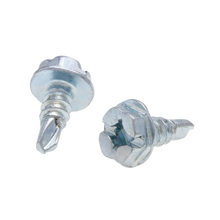 12 X 1 Inch Quadrive Self Drilling and Tapping Screws 3 Point Domestic Steel Zinc QTEKD8V (Pack of 500)