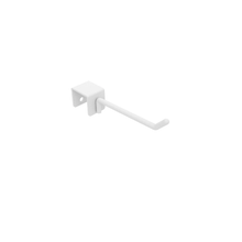 4"L Wire Aspect Retail Display Saddle Mount Hooks for Square Tubing Gloss White APHK4W
