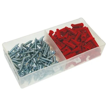 1/4 Inch Electrical Supplies Red Plastic Wall Anchor Kit WAK14V