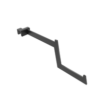 14-1/32"L Aspect Retail Display Saddle Mount Gooseneck Faceout Matte Black APGNMAB