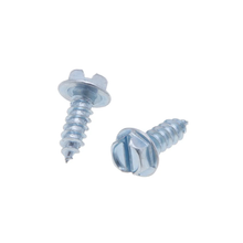 5/16 Inch Type A Indented Hex Head Slotted Sharp Point Tapping Screws Box of 3000 Zinc-Plated Steel DS181B