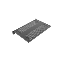 15-1/2 Inch Aspect Perforated Metal Display Shelf with Integrated Brackets Matte Black APSLFS24PMAB